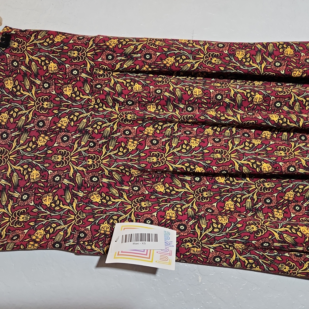 LULAROE XS Floral Patterned Maxi Skirt - Picture 4 of 7